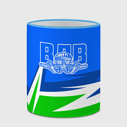 Кружка цветная ВДВ / 3D-Небесно-голубой кант – фото 2