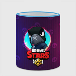 Кружка 3D Brawl Stars Crow v1, цвет: 3D-небесно-голубой кант — фото 2