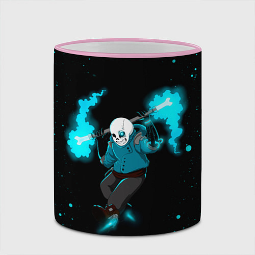 Кружка цветная Undertale / 3D-Розовый кант – фото 2