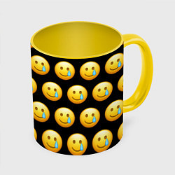 Кружка 3D New Emoji, цвет: 3D-белый + желтый