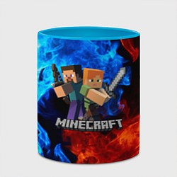 Кружка 3D MINECRAFT, цвет: 3D-белый + небесно-голубой — фото 2