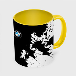 Кружка 3D BMW, цвет: 3D-белый + желтый