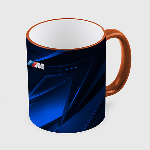 Кружка цветная BMW БМВ / 3D-Оранжевый кант – фото 1