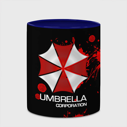 Кружка цветная UMBRELLA CORP / 3D-Белый + синий – фото 2