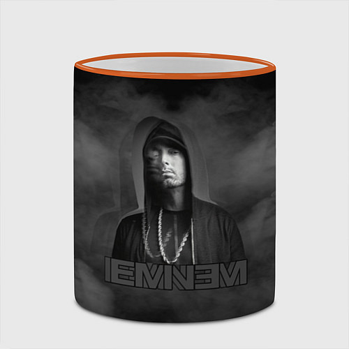 Кружка цветная EMINEM / 3D-Оранжевый кант – фото 2