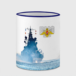 Кружка 3D ВМФ, цвет: 3D-синий кант — фото 2