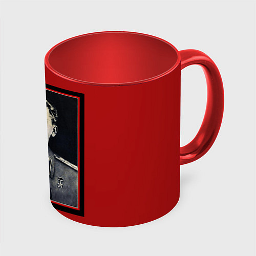 Кружка цветная Сталин / 3D-Белый + красный – фото 1