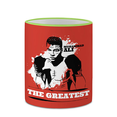 Кружка цветная The Greatest / 3D-Светло-зеленый кант – фото 2