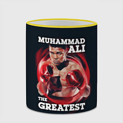 Кружка 3D Muhammad Ali, цвет: 3D-желтый кант — фото 2