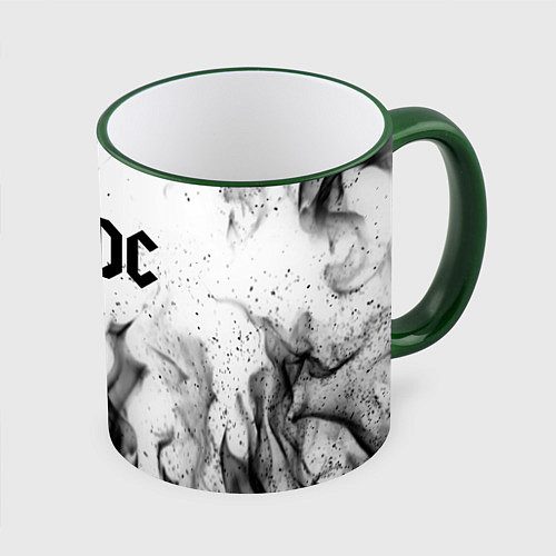 Кружка цветная ACDC / 3D-Зеленый кант – фото 1