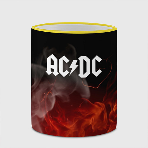 Кружка цветная AC DC / 3D-Желтый кант – фото 2