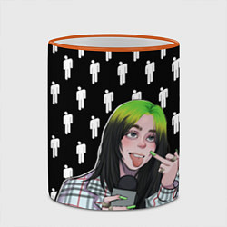 Кружка 3D Billie Eilish, цвет: 3D-оранжевый кант — фото 2