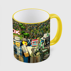 Кружка 3D ROBLOX, цвет: 3D-желтый кант