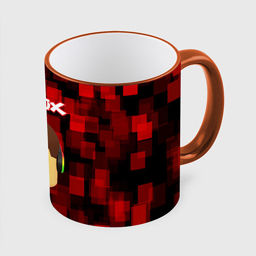 Кружка цветная ROBLOX / 3D-Оранжевый кант – фото 1