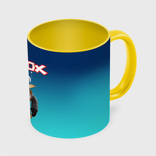 Кружка цветная ROBLOX / 3D-Белый + желтый – фото 1