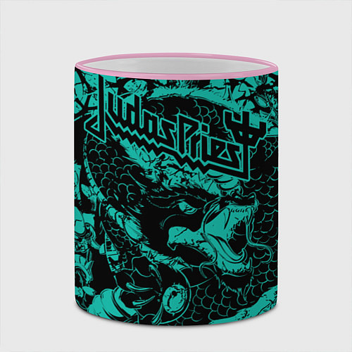 Кружка цветная Judas Priest / 3D-Розовый кант – фото 2