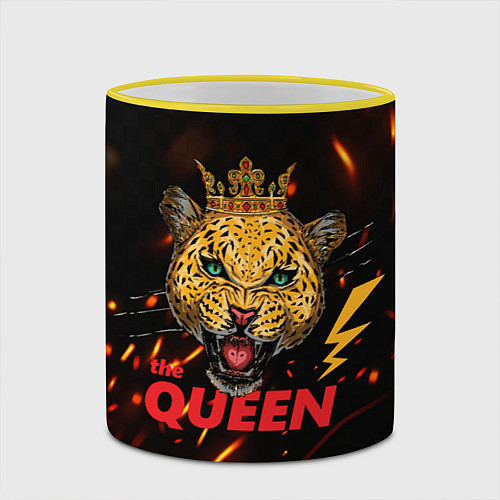 Кружка цветная The Queen / 3D-Желтый кант – фото 2