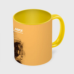 Кружка 3D Iron Mike, цвет: 3D-белый + желтый