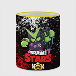Кружка 3D BRAWL STARS VIRUS 8-BIT, цвет: 3D-желтый кант — фото 2