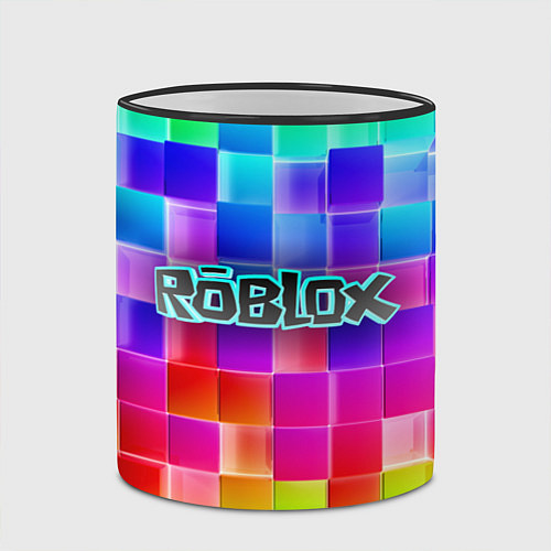 Кружка цветная Роблокс / 3D-Черный кант – фото 2