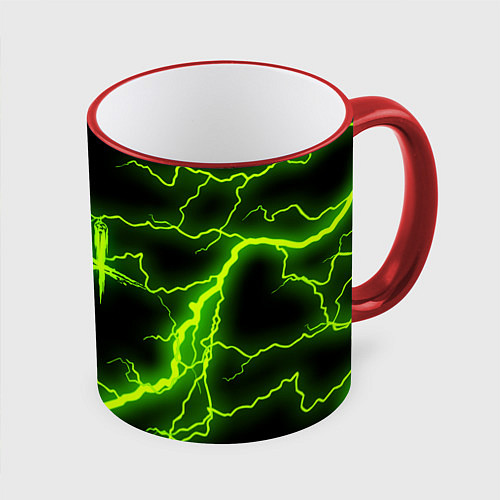 Кружка цветная DEAD BY DAYLIGHT / 3D-Красный кант – фото 1