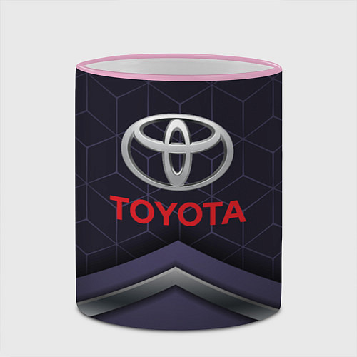 Кружка цветная TOYOTA / 3D-Розовый кант – фото 2