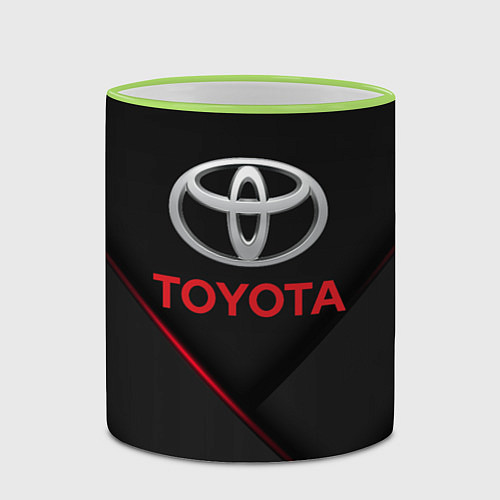 Кружка цветная TOYOTA / 3D-Светло-зеленый кант – фото 2