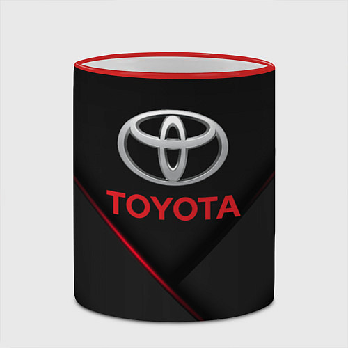 Кружка цветная TOYOTA / 3D-Красный кант – фото 2