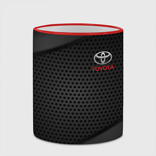 Кружка цветная TOYOTA / 3D-Красный кант – фото 2
