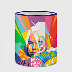 Кружка 3D BILLIE EILISH, цвет: 3D-синий кант — фото 2