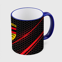 Кружка 3D PORSCHE, цвет: 3D-синий кант