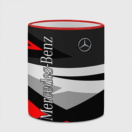 Кружка цветная Mercedes-Benz / 3D-Красный кант – фото 2