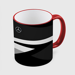 Кружка 3D Mercedes-Benz, цвет: 3D-красный кант