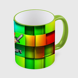 Кружка 3D MINECRAFT, цвет: 3D-светло-зеленый кант