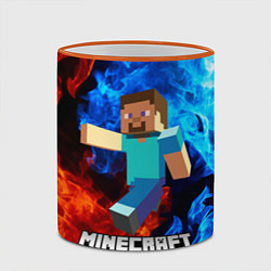 Кружка 3D MINECRAFT, цвет: 3D-оранжевый кант — фото 2
