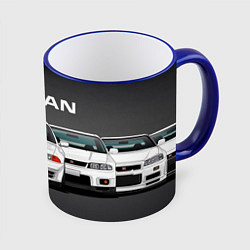 Кружка 3D NISSAN, цвет: 3D-синий кант