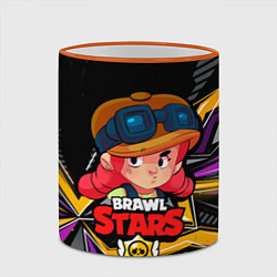 Кружка 3D Jessie brawl stars, цвет: 3D-оранжевый кант — фото 2