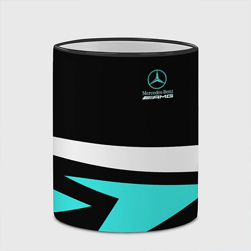 Кружка цветная Mercedes-AMG / 3D-Черный кант – фото 2