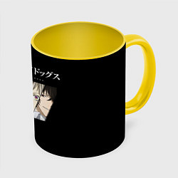 Кружка 3D Bungou Stray Dogs, цвет: 3D-белый + желтый
