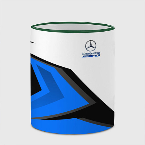 Кружка цветная Mercedes-AMG / 3D-Зеленый кант – фото 2
