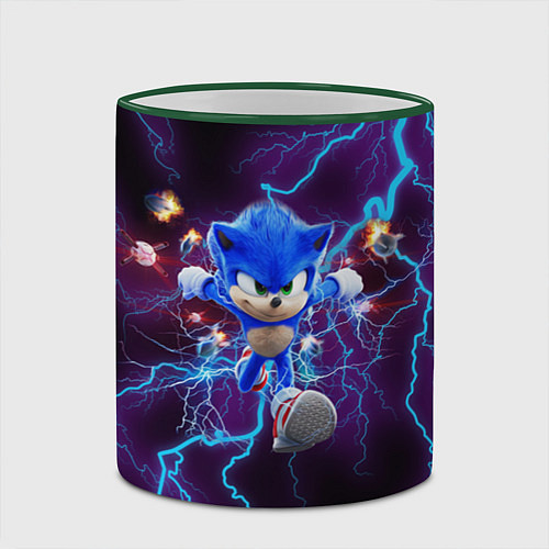 Кружка цветная SONIC / 3D-Зеленый кант – фото 2