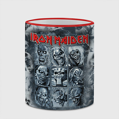 Кружка цветная Iron Maiden / 3D-Красный кант – фото 2