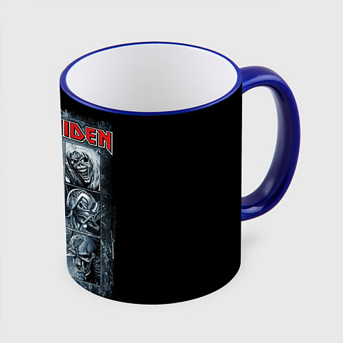 Кружка цветная Iron Maiden / 3D-Синий кант – фото 1