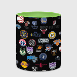 Кружка 3D NBA Pattern, цвет: 3D-белый + светло-зеленый — фото 2