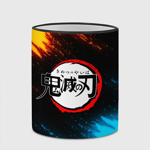 Кружка цветная KIMETSU NO YAIBA / 3D-Черный кант – фото 2
