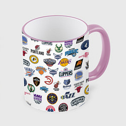 Кружка 3D NBA Pattern, цвет: 3D-розовый кант