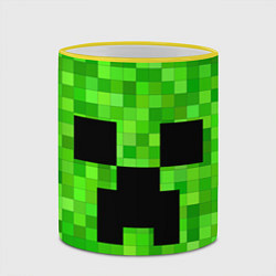 Кружка 3D MINECRAFT, цвет: 3D-желтый кант — фото 2