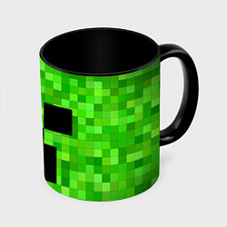 Кружка 3D MINECRAFT, цвет: 3D-белый + черный