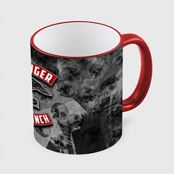 Кружка 3D Five Finger Death Punch, цвет: 3D-красный кант