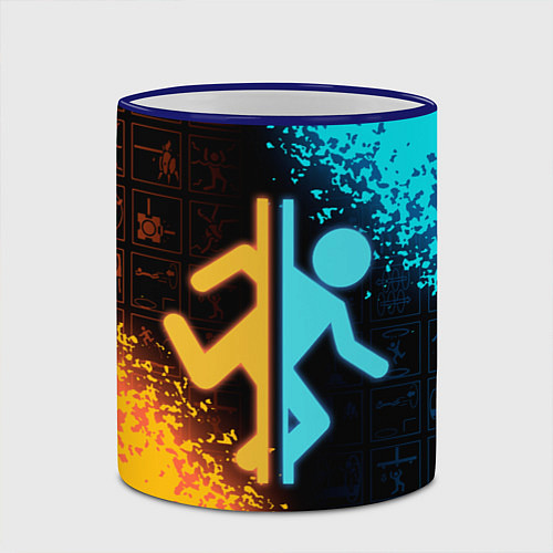 Кружка цветная PORTAL / 3D-Синий кант – фото 2